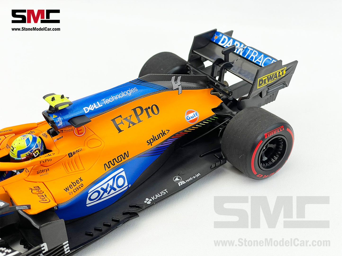 McLaren F1 MCL35M #4 Lando Norris Russia GP 2021 1st Career Pole 1:18 MINICHAMPS