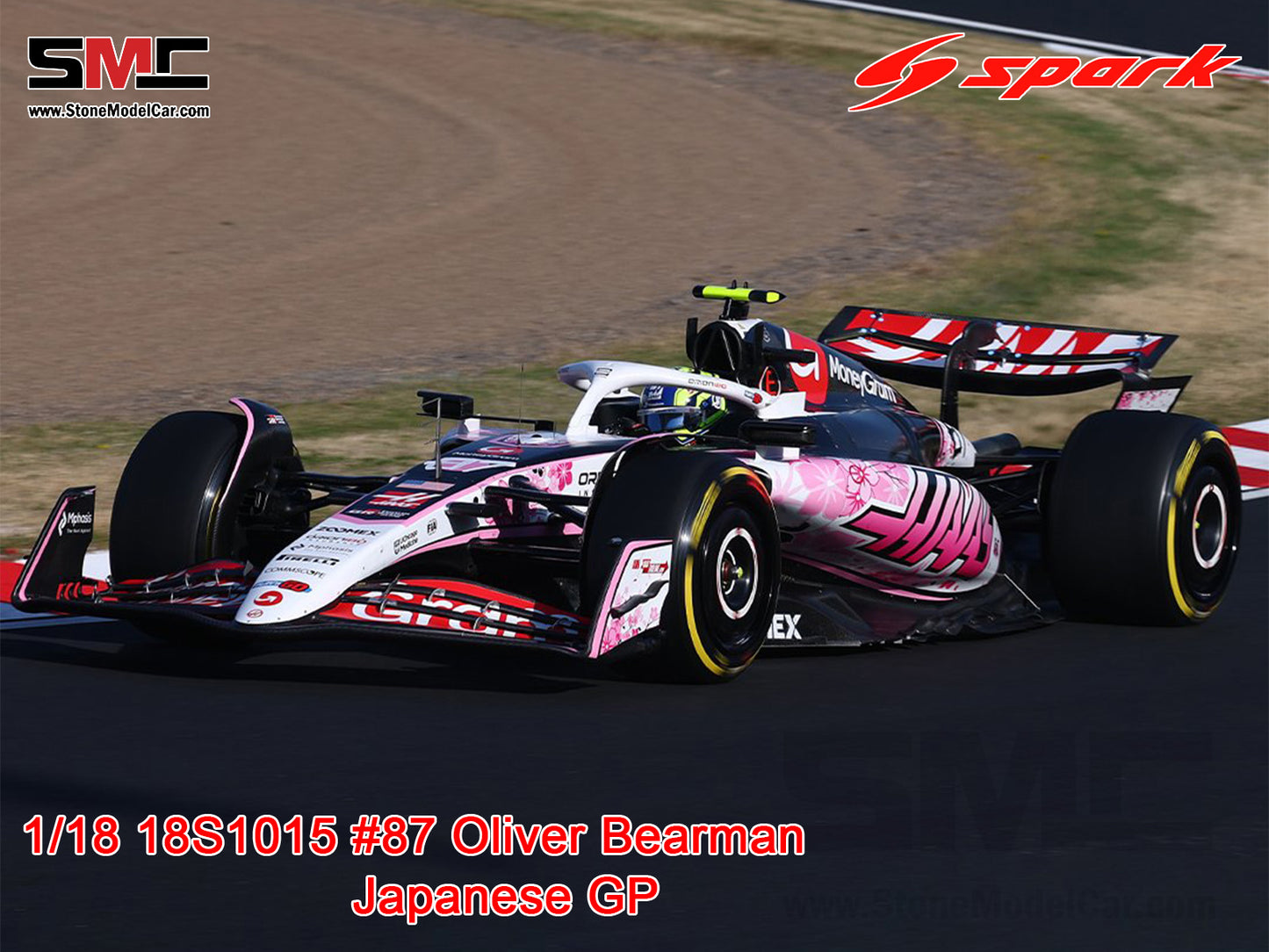 [Pre-Order] Haas F1 Team VF-25 #87 Oliver Bearman Japanese GP 2025 Special Livery 1:18 Spark 18S1015