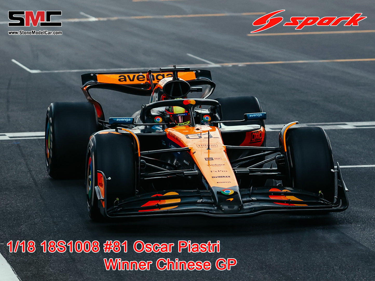[Pre-Order] McLaren F1 MCL39 #81 Oscar Piastri Chinese GP 2025 Winner 1:18 Spark 18S1008