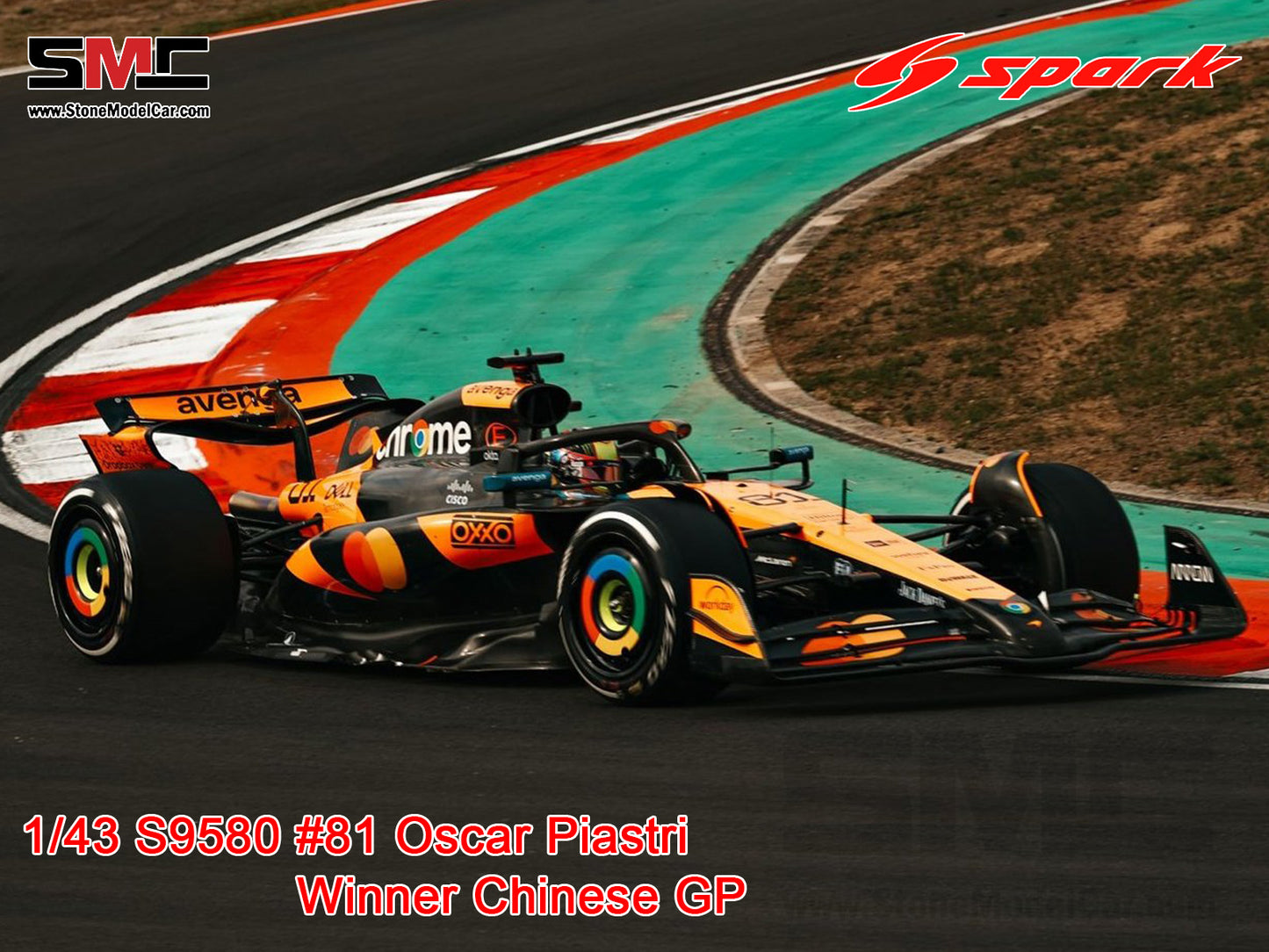 [Pre-Order] McLaren F1 MCL39 #81 Oscar Piastri Chinese GP 2025 Winner 1:43 Spark S9580