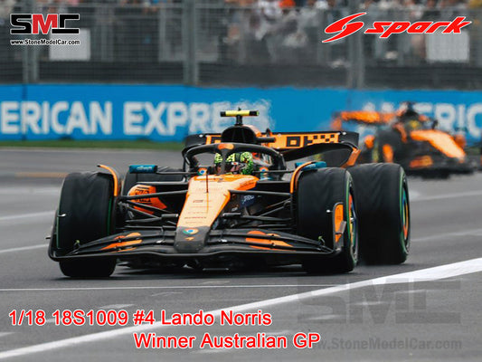[Pre-Order] McLaren F1 MCL39 #4 Lando Norris Australian GP 2025 Winner 1:18 Spark 18S1009