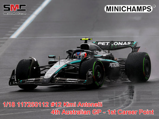 [Pre-Order] Mercedes F1 W16 #12 Kimi Antonelli Australian GP 2025 4th 1:18 MINICHAMPS