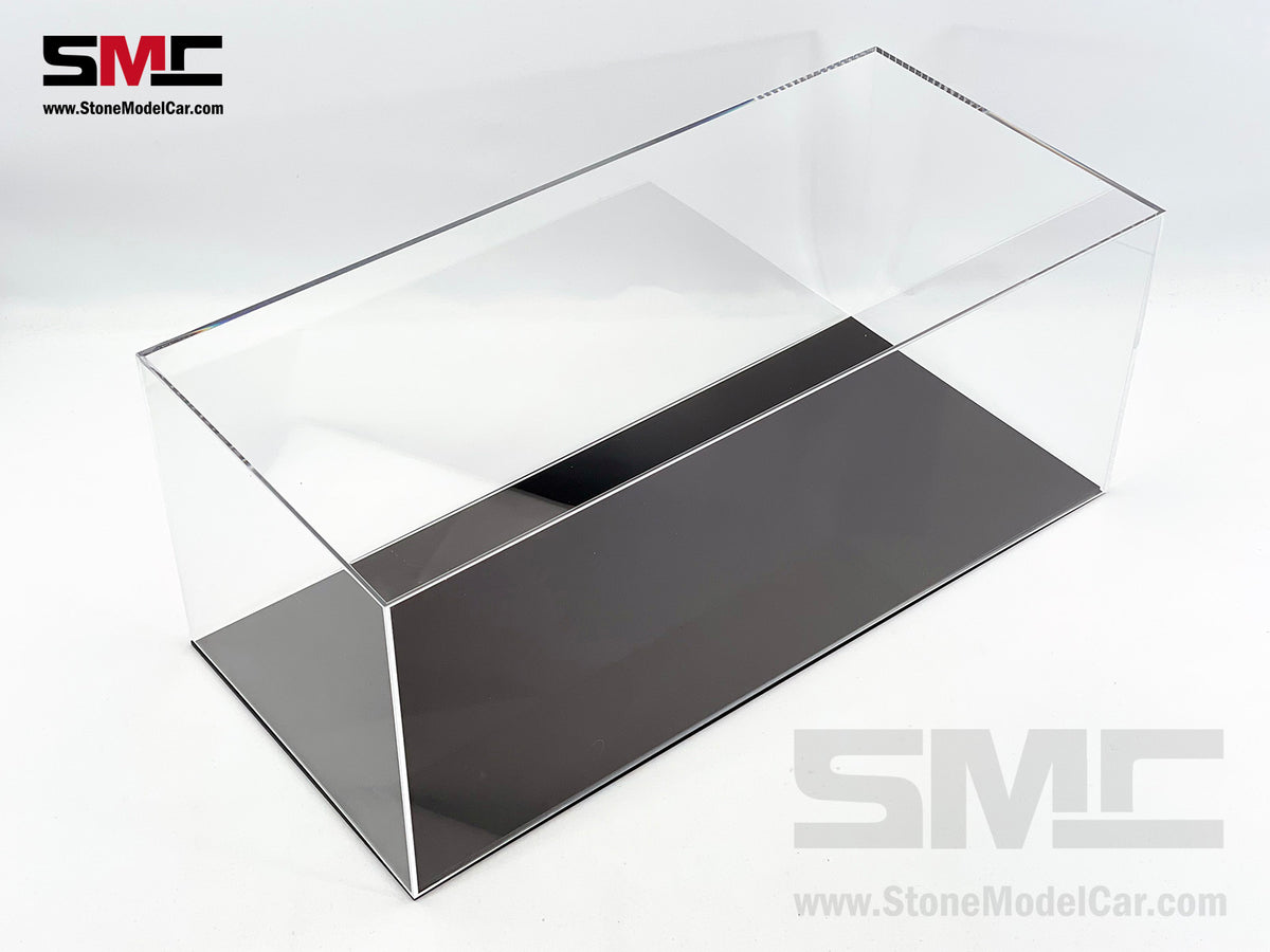 Large Display Covers Plastic Display Cover & Show Case with Black Base Plate for 1:12 Car M ...