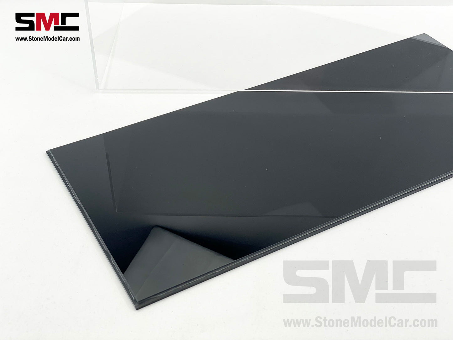 Plastic Display Cover & Show Case with Black Base Plate for 1:12 Car Models