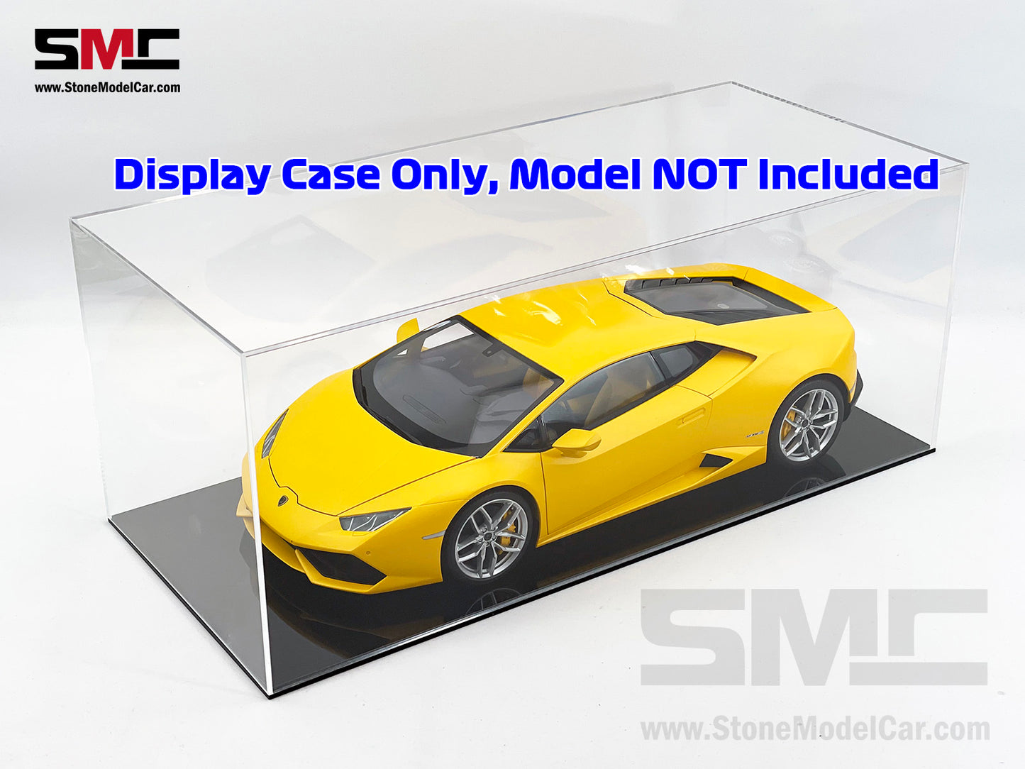 Plastic Display Cover & Show Case with Black Base Plate for 1:12 Car Models
