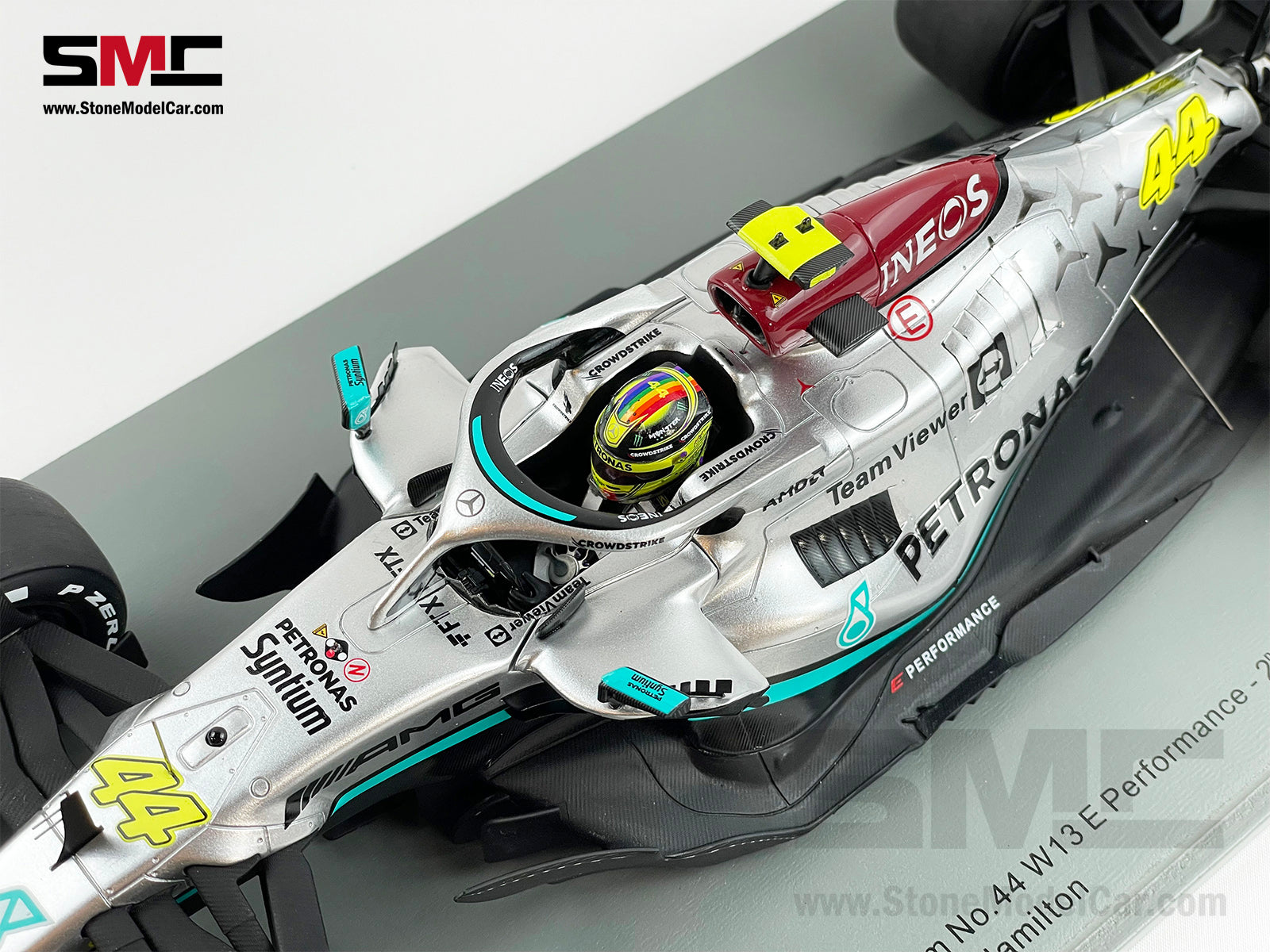 Mercedes AMG W13 E Lewis Hamilton #44 2nd French GP 2022 S8542 Spark 1/43 F1 Mercedes AMG W13 E Lewis Hamilton #44 2nd French GP 2022 S8542 Spark 1/43 F1