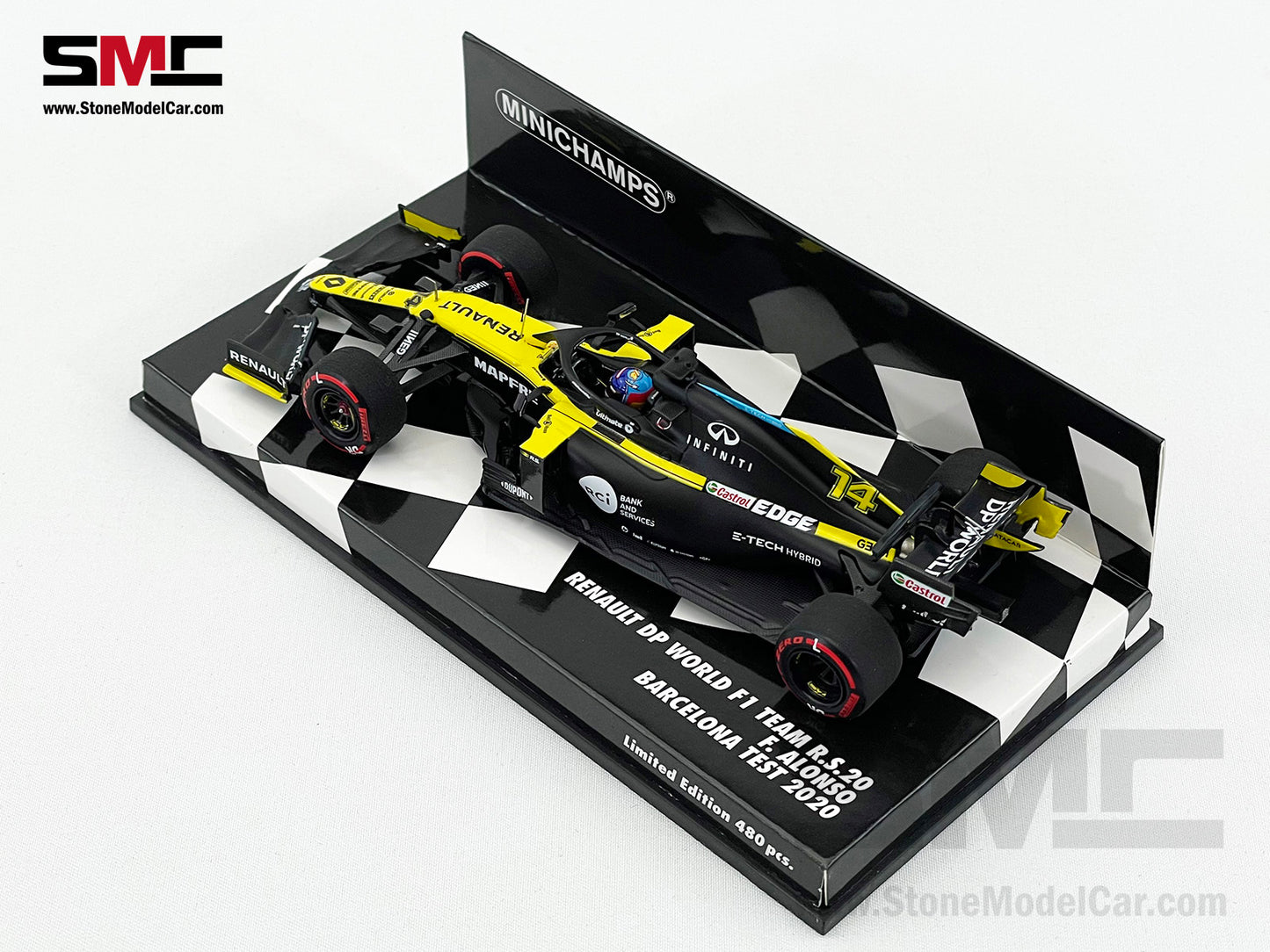 Renault DP World F1 R.S.20 #14 Fernando Alonso Barcelona Test 2020 1:43 MINICHAMPS