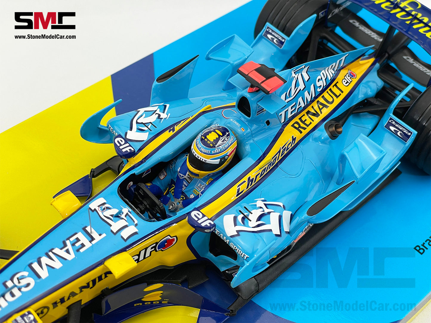 Renault F1 R26 #1 Fernando Alonso Brazil GP 2006 2x Times World Champion 1:18 MINICHAMPS Resin Edition Gift Box