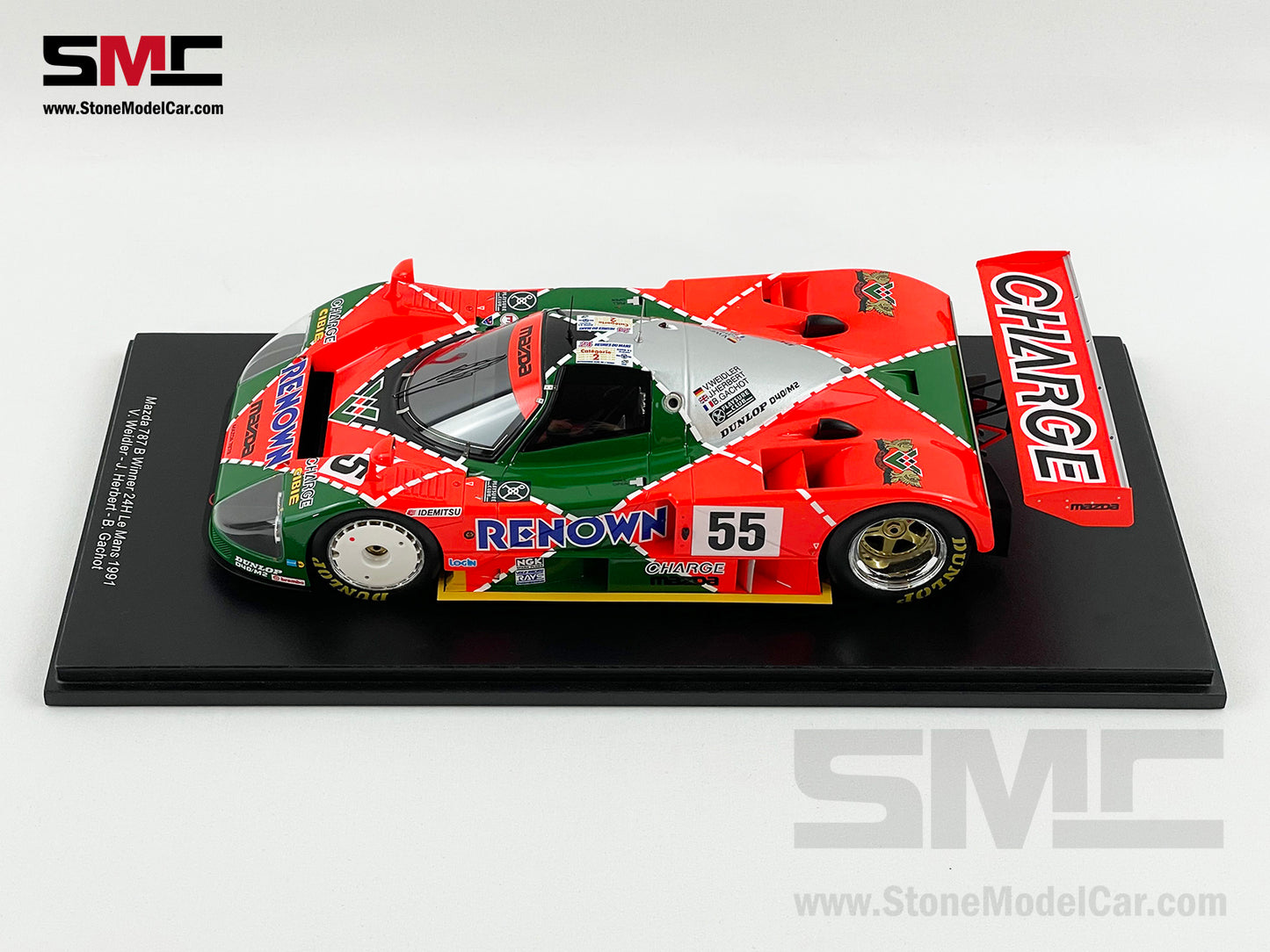 24h Le Mans 1991 Winner Mazda 787B #55 Weidler, Johnny, Gachot 1:18 Spark 18LM91
