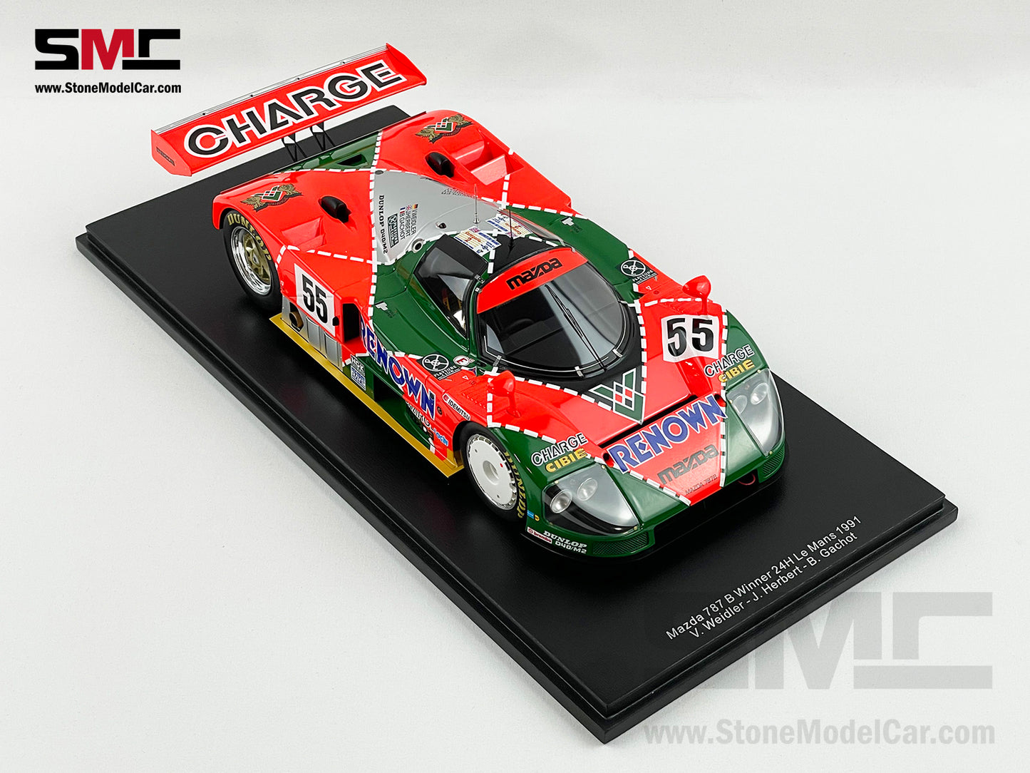 24h Le Mans 1991 Winner Mazda 787B #55 Weidler, Johnny, Gachot 1:18 Spark 18LM91