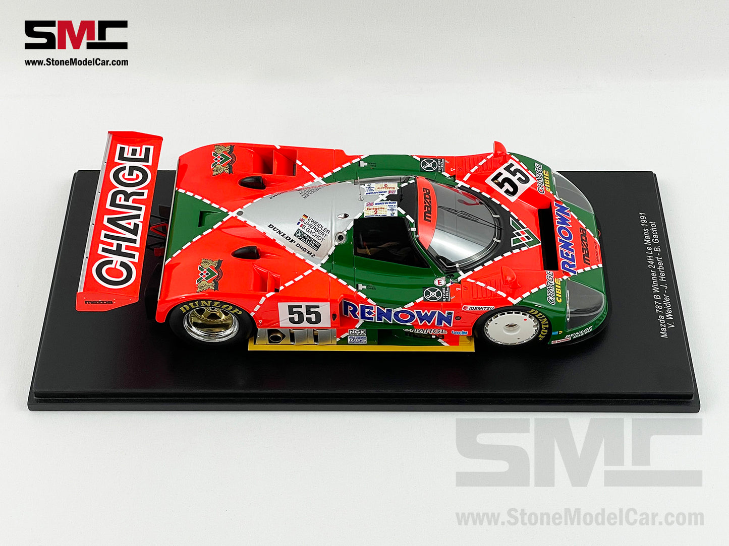 24h Le Mans 1991 Winner Mazda 787B #55 Weidler, Johnny, Gachot 1:18 Spark 18LM91