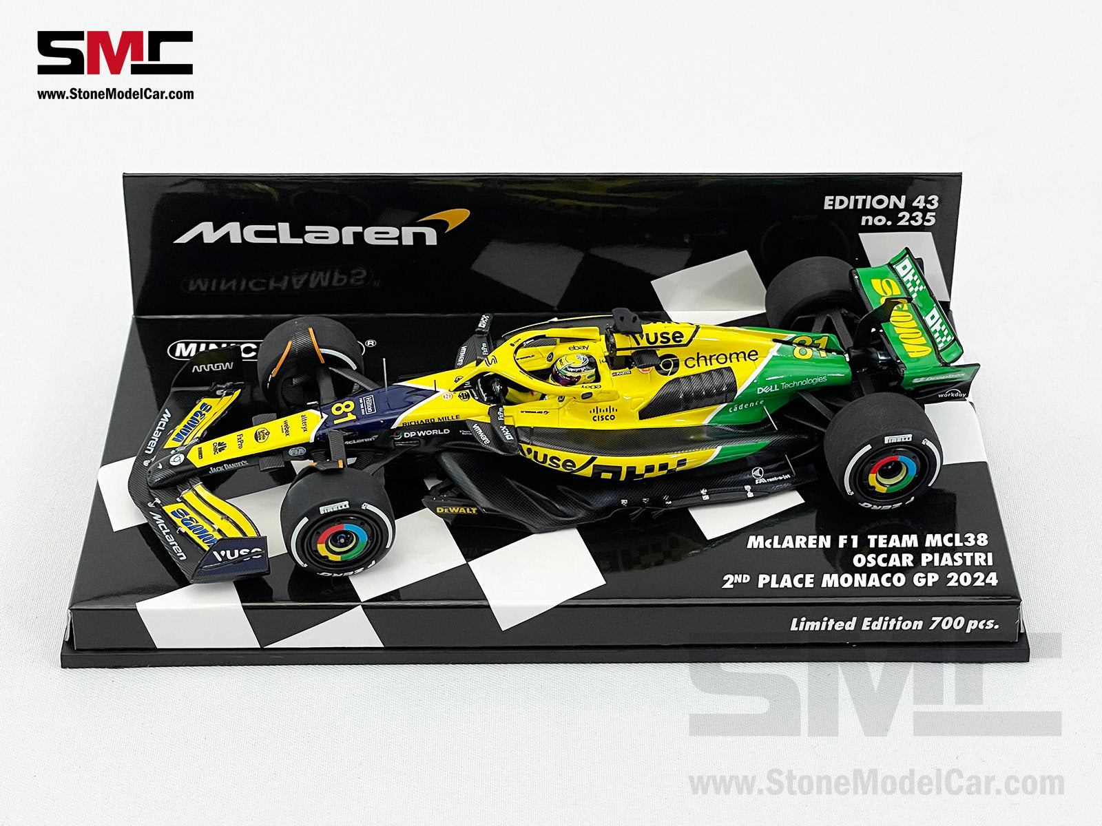 送料無料 McLaren 2024 GP Monaco 2nd Piastri Oscar #81 MCL38 F1 ミニカー