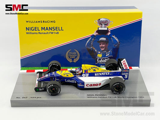Williams F1 FW14B #5 Nigel Mansell 1992 World Champion 1:18 MINICHAMPS with CAMEL Decal
