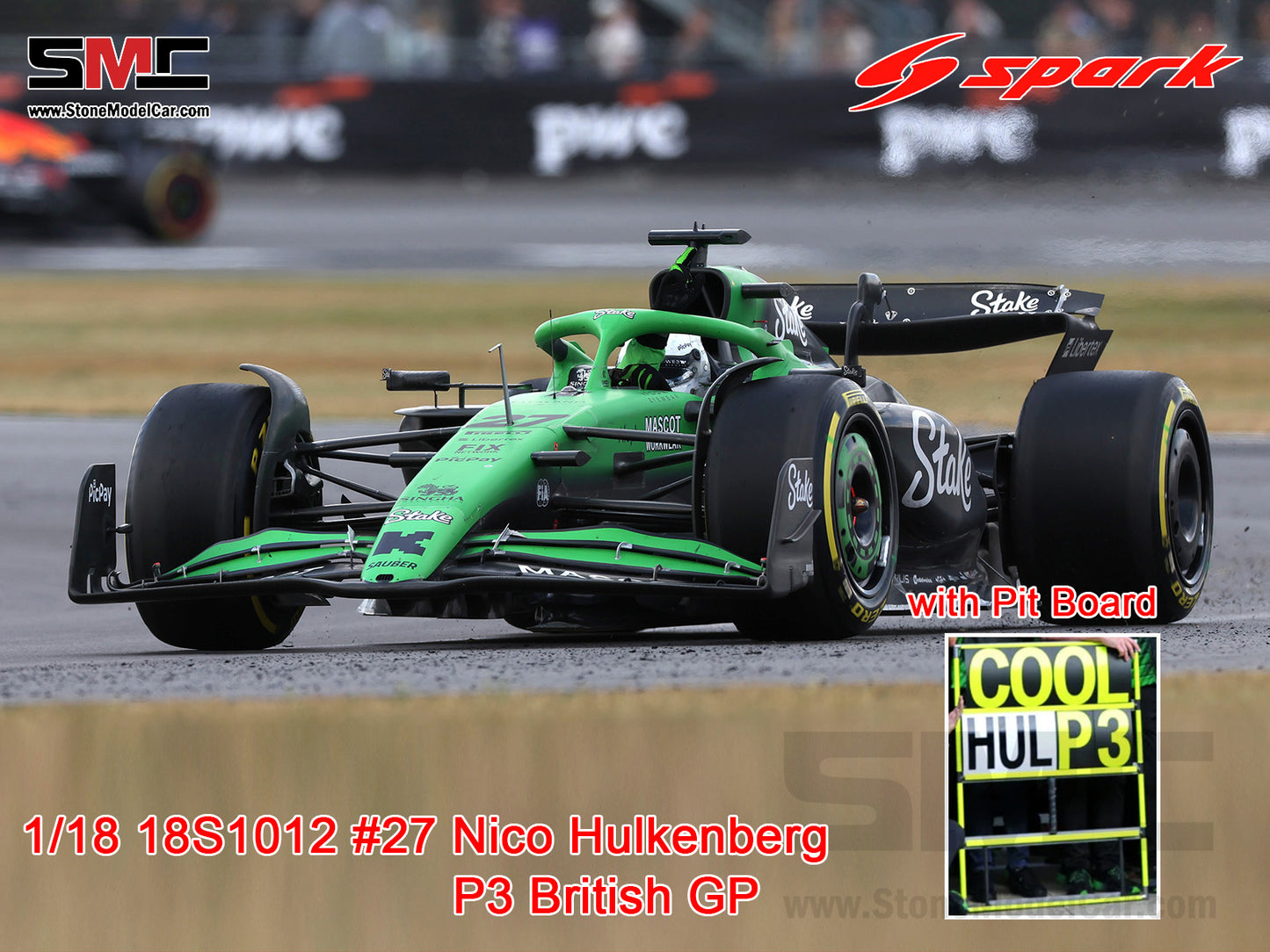 [Pre-Order] Stake F1 KICK Sauber C45 #27 Nico Hulkenberg P3 British GP 2025 Spark 1:18 18S1012