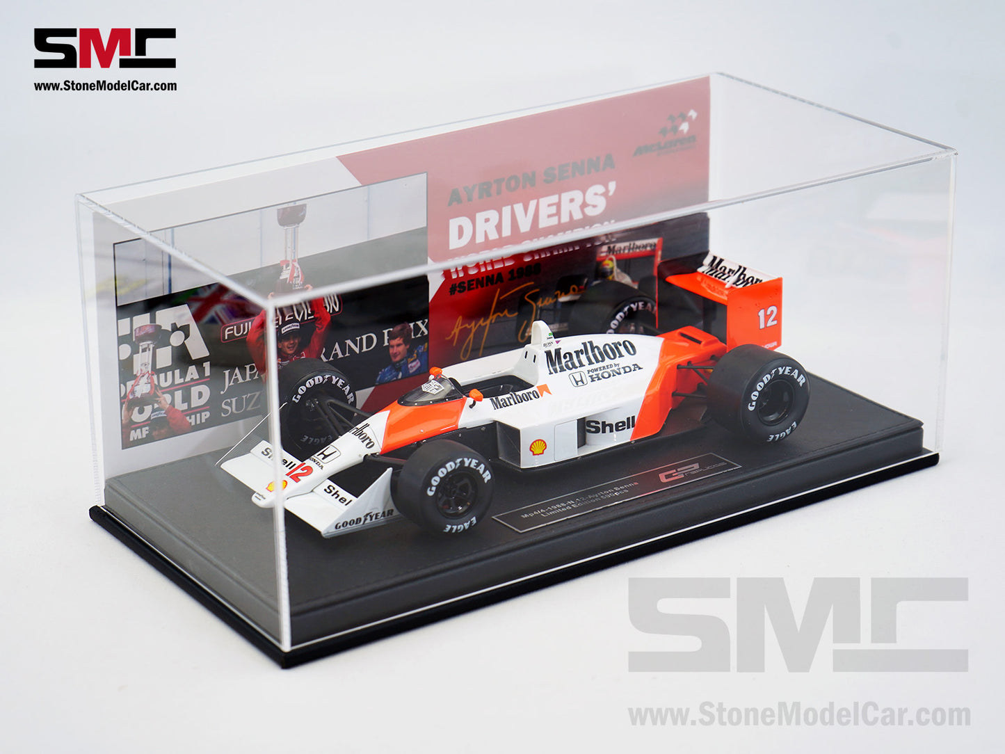 Mclaren MP4/4 #12 Ayrton Senna 1988 F1 World Champion 1:18 GP REPLICAS with Decal