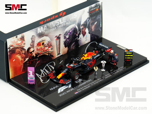Red Bull RB16B #33 Max Verstappen Abu Dhabi GP Winner 2021 F1 World Champion 1:43 Spark Figure