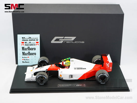 Mclaren F1 MP4/6 #1 Ayrton Senna Brazil GP 1991 World Champion with Driver 1:12 GP REPLICAS Plus Decal