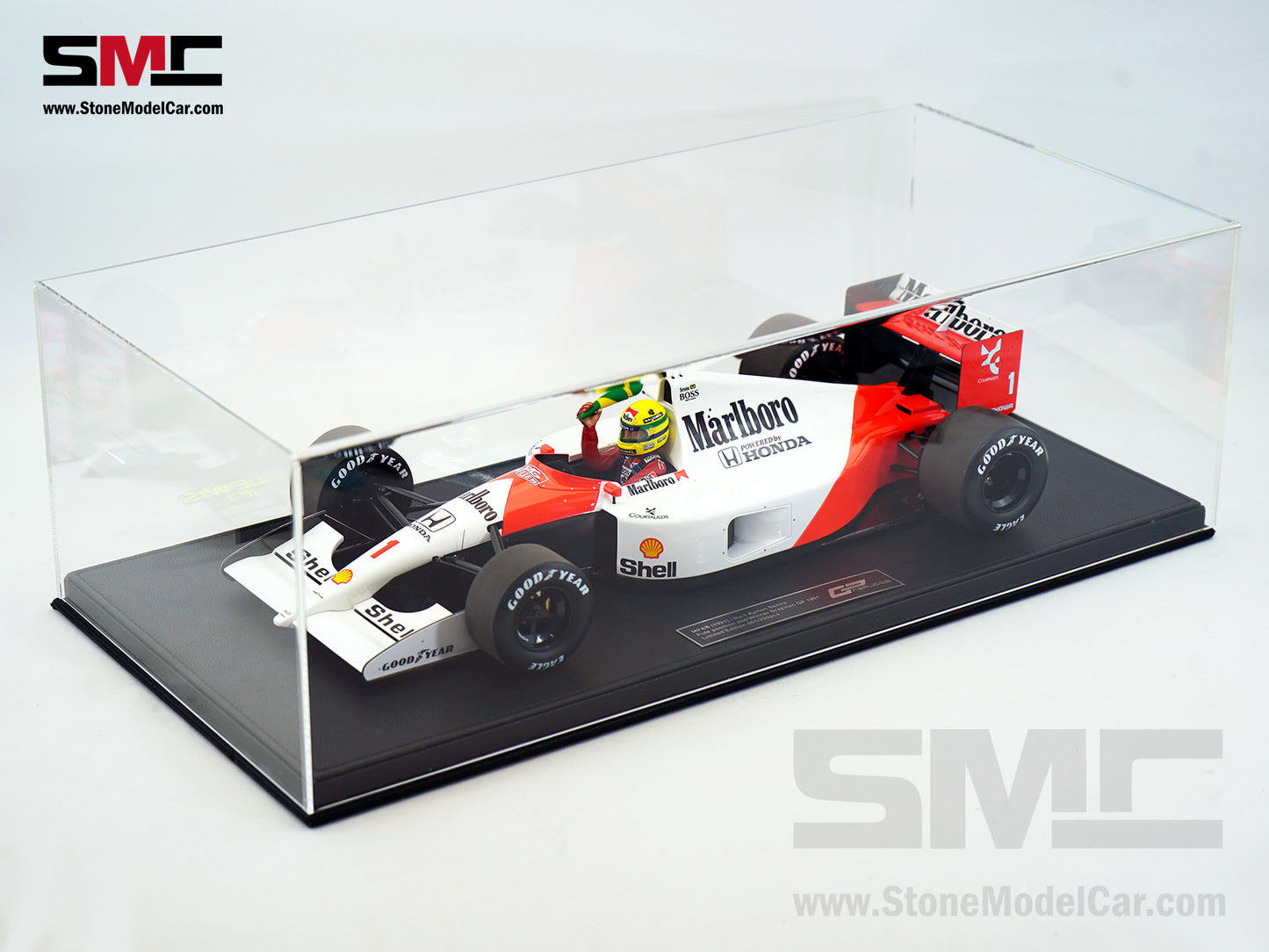 Mclaren F1 MP4/6 #1 Ayrton Senna Brazil GP 1991 World Champion with Driver 1:12 GP REPLICAS with Decal
