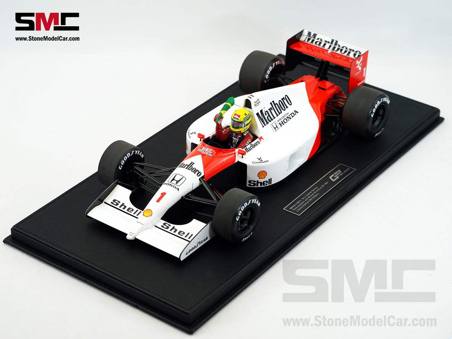 Mclaren F1 MP4/6 #1 Ayrton Senna Brazil GP 1991 World Champion with Driver 1:12 GP REPLICAS with Decal
