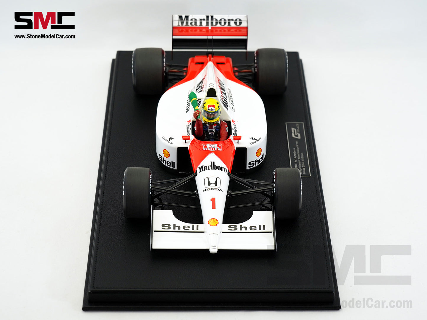 Mclaren F1 MP4/6 #1 Ayrton Senna Brazil GP 1991 World Champion with Driver 1:12 GP REPLICAS with Decal
