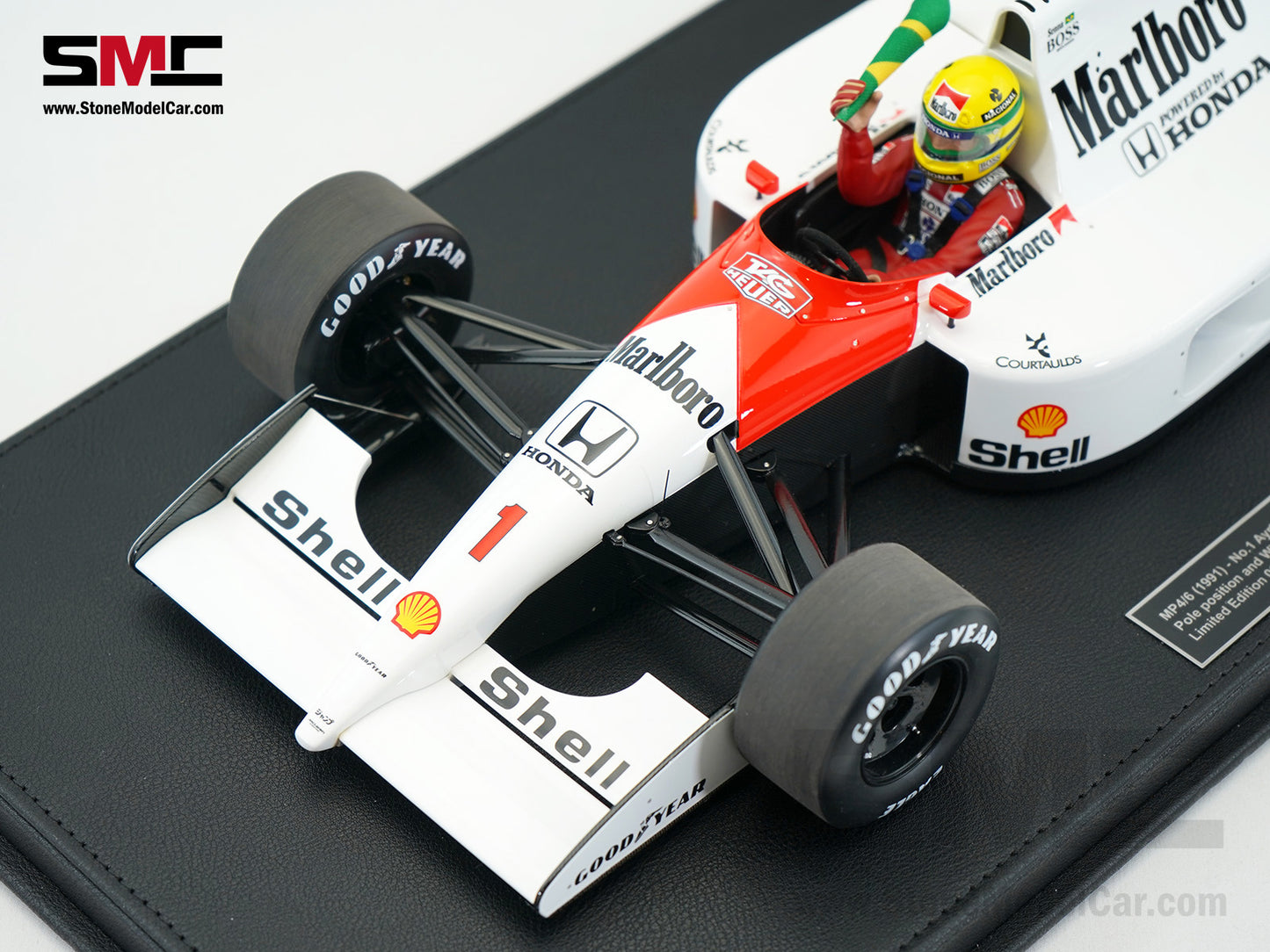 Mclaren F1 MP4/6 #1 Ayrton Senna Brazil GP 1991 World Champion with Driver 1:12 GP REPLICAS with Decal