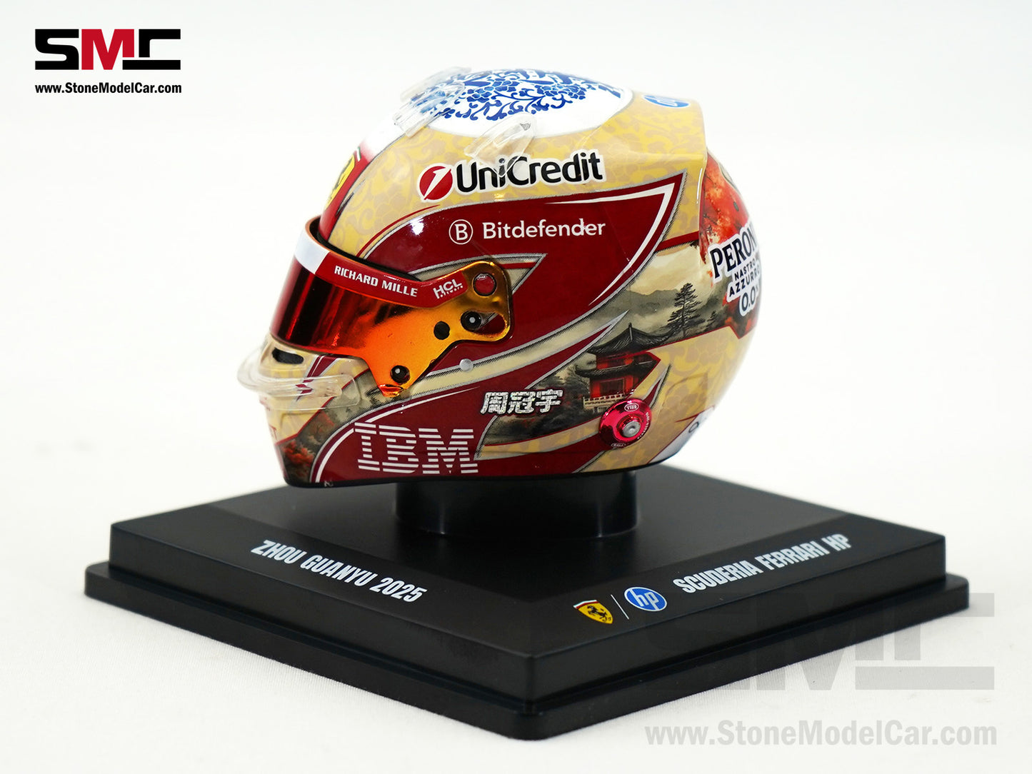 Ferrari HP F1 SF-25 #24 Zhou Guanyu Season 2025 Looksmart 1:5 BELL Helmet
