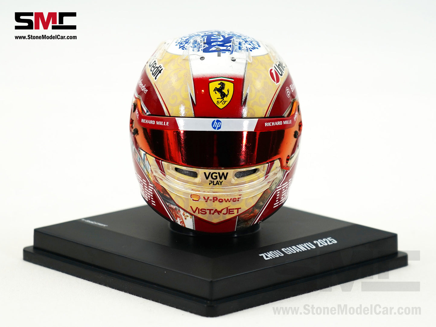 Ferrari HP F1 SF-25 #24 Zhou Guanyu Season 2025 Looksmart 1:5 BELL Helmet