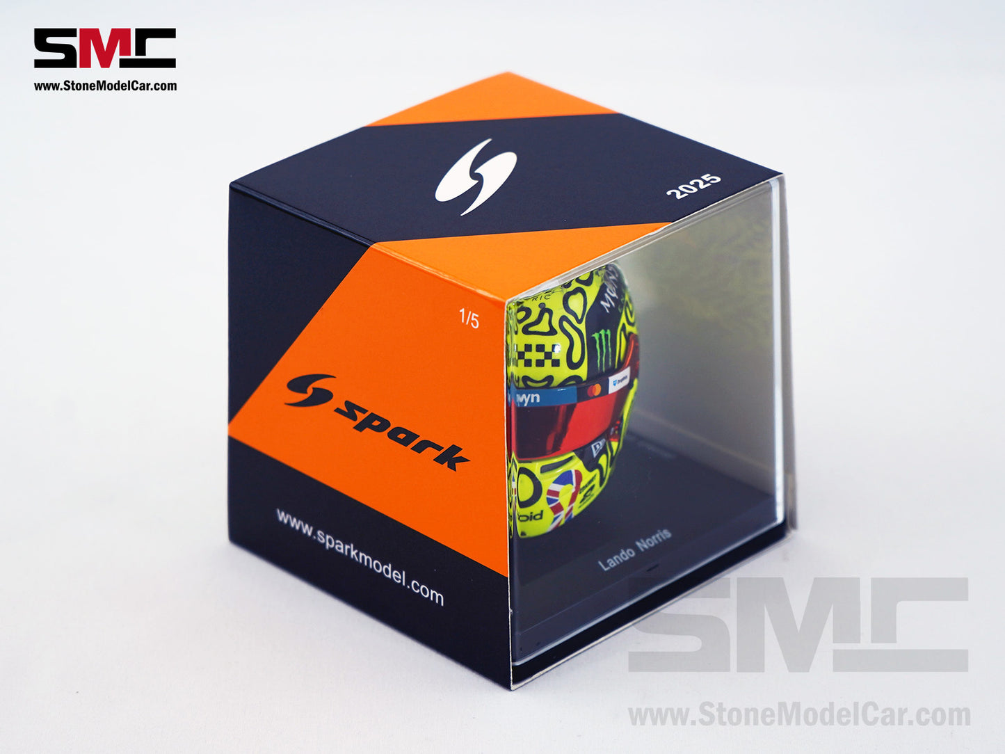 McLaren F1 MCL39 #4 Lando Norris British GP Winner 2025 World Champion Spark 1:5 Helmet
