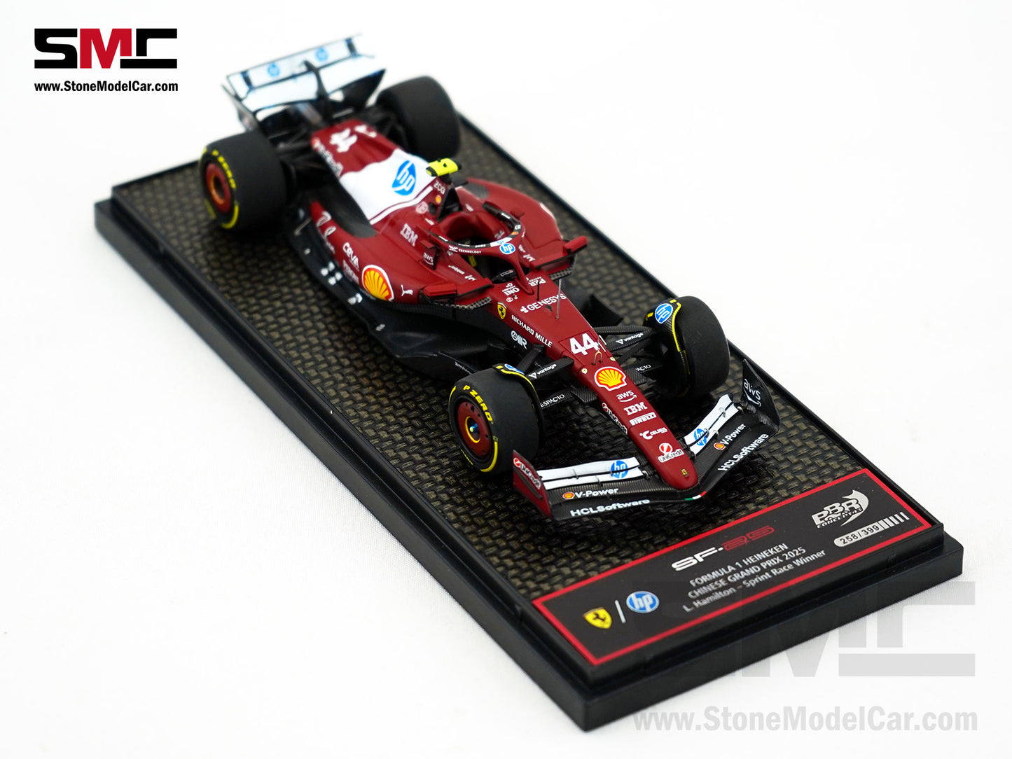 Ferrari F1 SF-25 #44 Lewis Hamilton Chinese GP Sprint Winner 2025 BBR 1:43 BBRC321A44