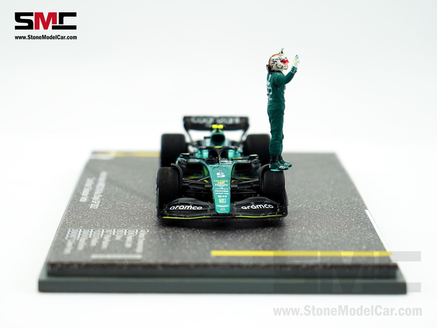 Aston Martin F1 AMR22 #5 Sebastian Vettel Abu Dhabi GP Last Race 2022 1:43 Spark with Figure