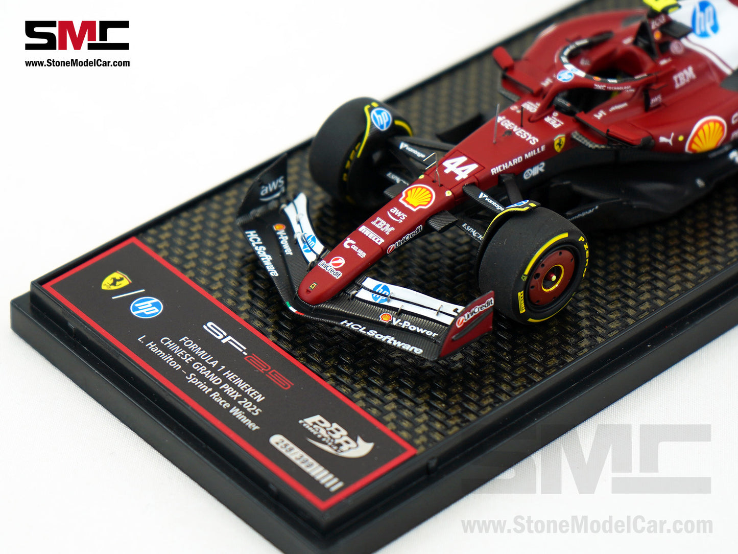 Ferrari F1 SF-25 #44 Lewis Hamilton Chinese GP Sprint Winner 2025 BBR 1:43 BBRC321A44