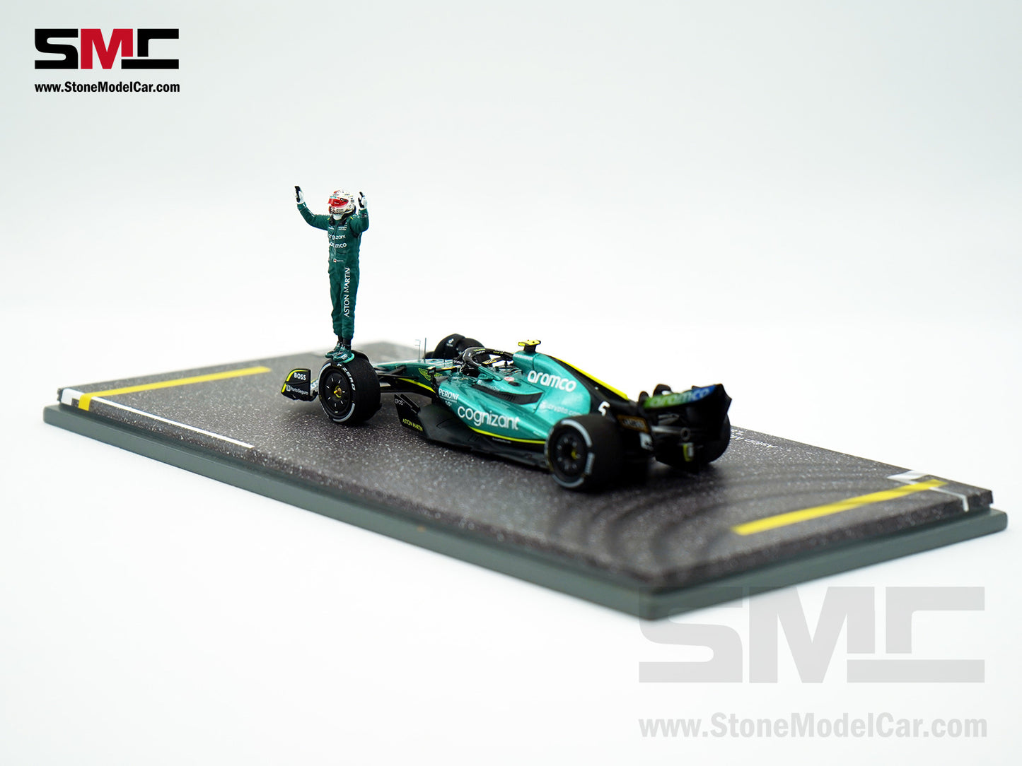 Aston Martin F1 AMR22 #5 Sebastian Vettel Abu Dhabi GP Last Race 2022 1:43 Spark with Figure