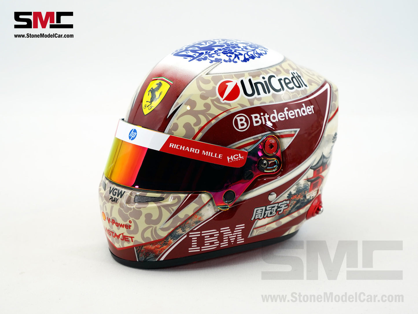 Ferrari HP F1 SF-25 #24 Zhou Guanyu Test Driver Season 2025 BELL 1:2 Miniature Helmet
