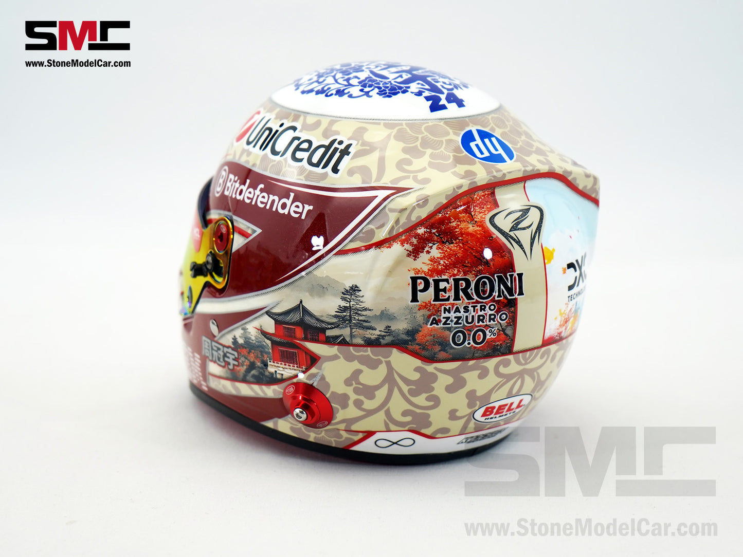 Ferrari HP F1 SF-25 #24 Zhou Guanyu Test Driver Season 2025 BELL 1:2 Miniature Helmet