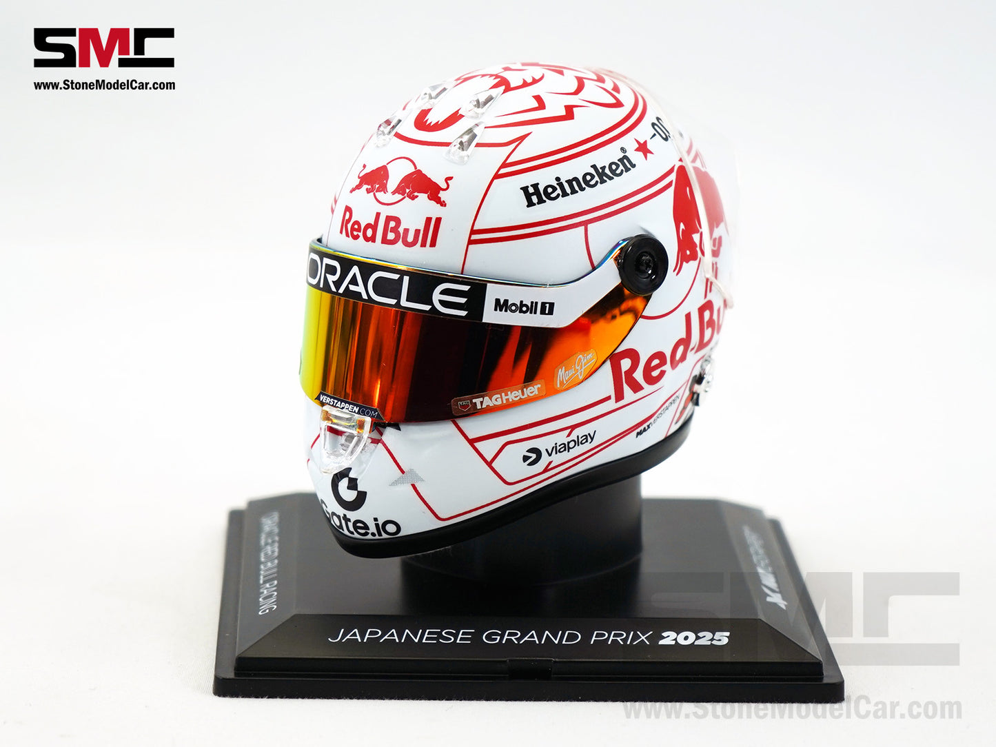 Red Bull F1 RB21 #1 Max Verstappen Japan GP 2025 Special Livery Schuberth 1:4 Miniature Helmet