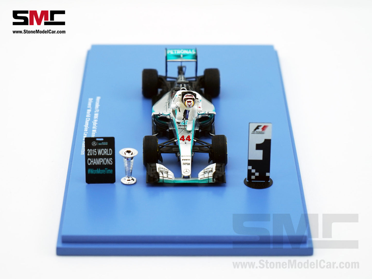2015 3x World Champion Mercedes F1 W06 #44 Lewis Hamilton US GP 1:43 Spark Special Figure Edition
