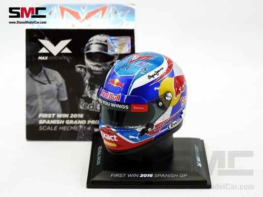 Red Bull F1 RB12 #33 Max Verstappen 1st Career Win Spanish GP 2016 Arai 1:4 Miniature Helmet