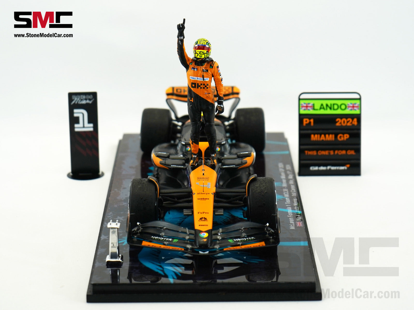 McLaren F1 MCL38 #4 Lando Norris Miami GP 2024 1st Career Win 1:18