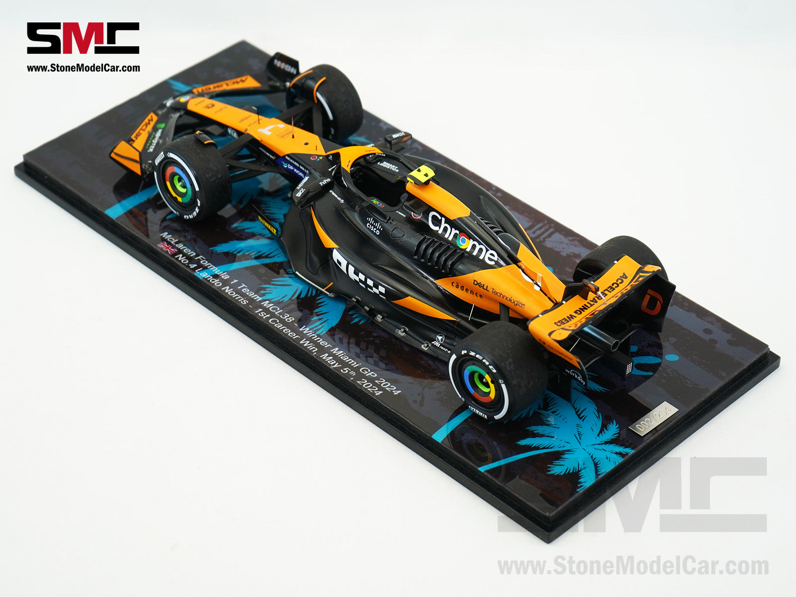 McLaren F1 MCL38 #4 Lando Norris Miami GP 2024 1st Career Win 1:18