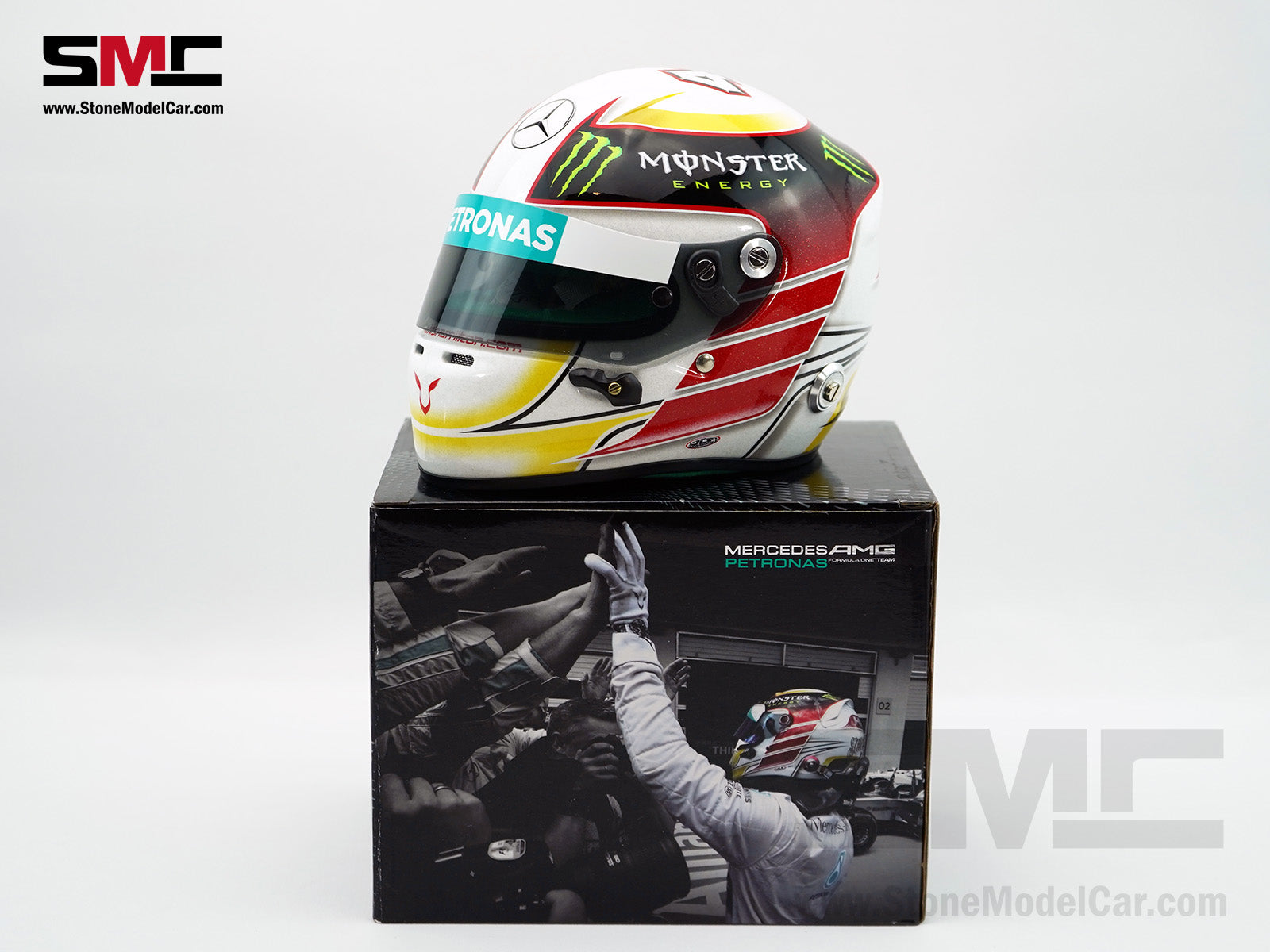 Mercedes AMG F1 W05 #44 Lewis Hamilton 2014 2x World Champion 1:2 Arai Miniature Helmet Mercedes AMG F1 W05 #44 Lewis Hamilton 2014 2x World Champion 1:2 Arai Miniature Helmet