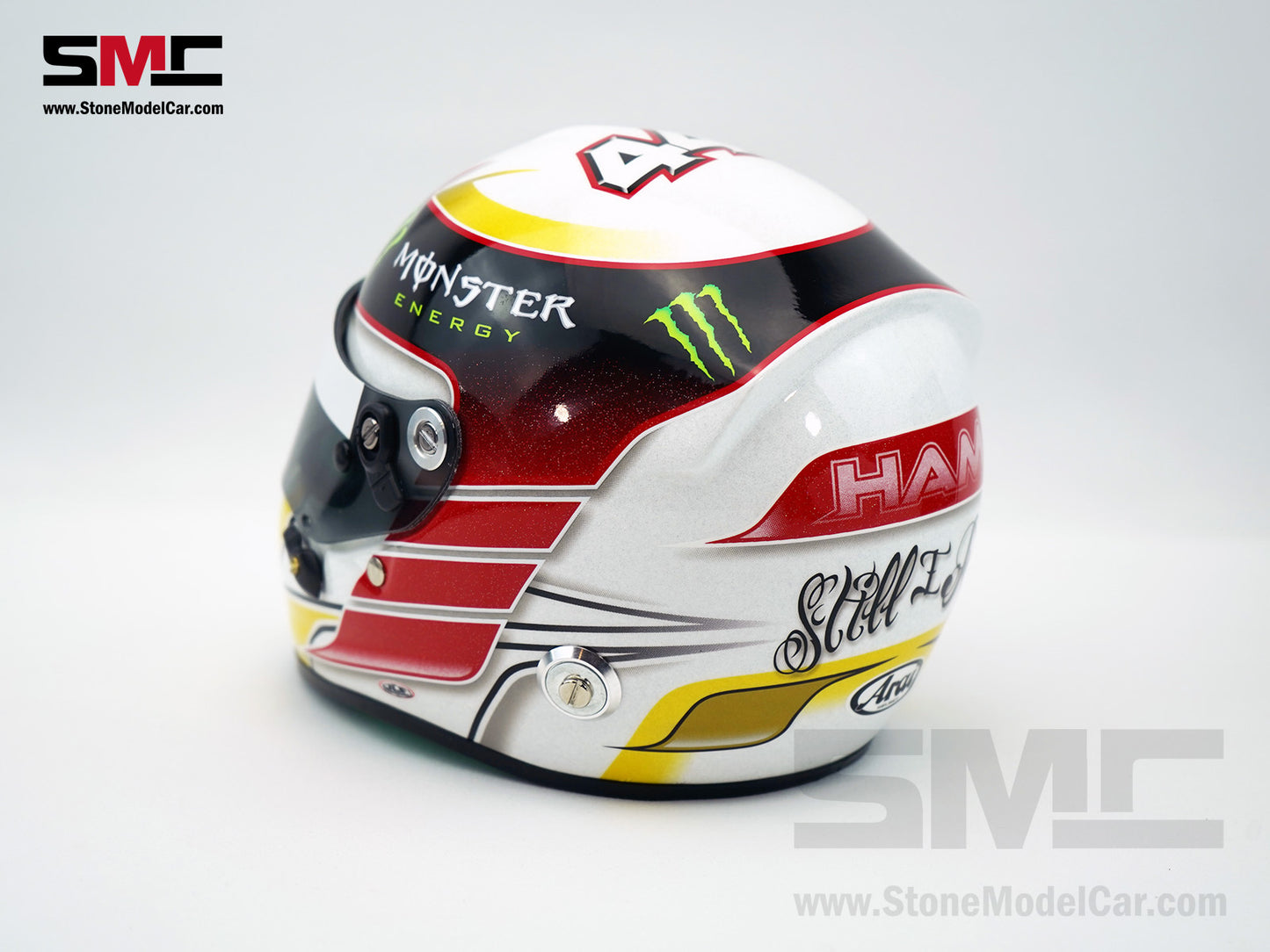 Mercedes AMG F1 W05 #44 Lewis Hamilton 2014 2x World Champion 1:2 Arai – Stone Model Mercedes AMG F1 W05 #44 Lewis Hamilton 2014 2x World Champion 1:2 Arai – Stone Model