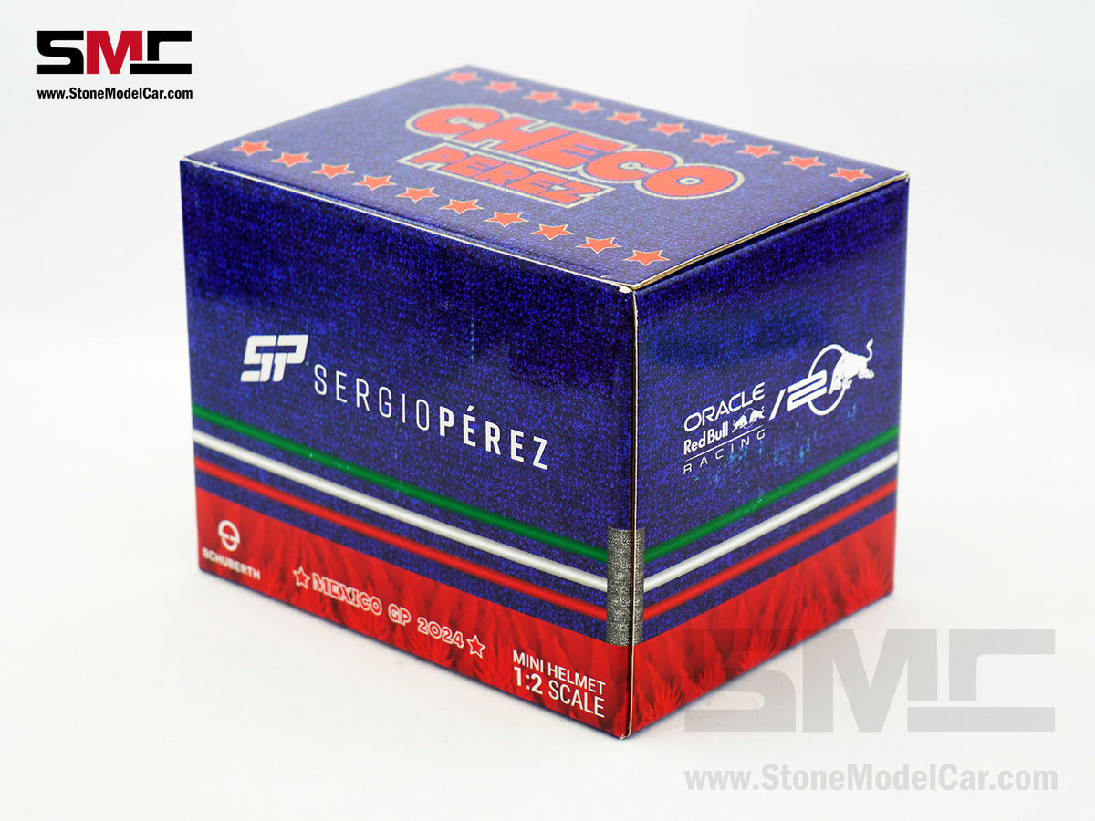Red Bull F1 RB20 #11 Sergio Perez Mexico GP 2024 Home Race 1:2 Miniature Helmet Schuberth