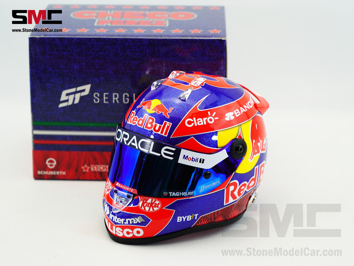 Red Bull F1 RB20 #11 Sergio Perez Mexico GP 2024 Home Race 1:2 Miniature Helmet Schuberth
