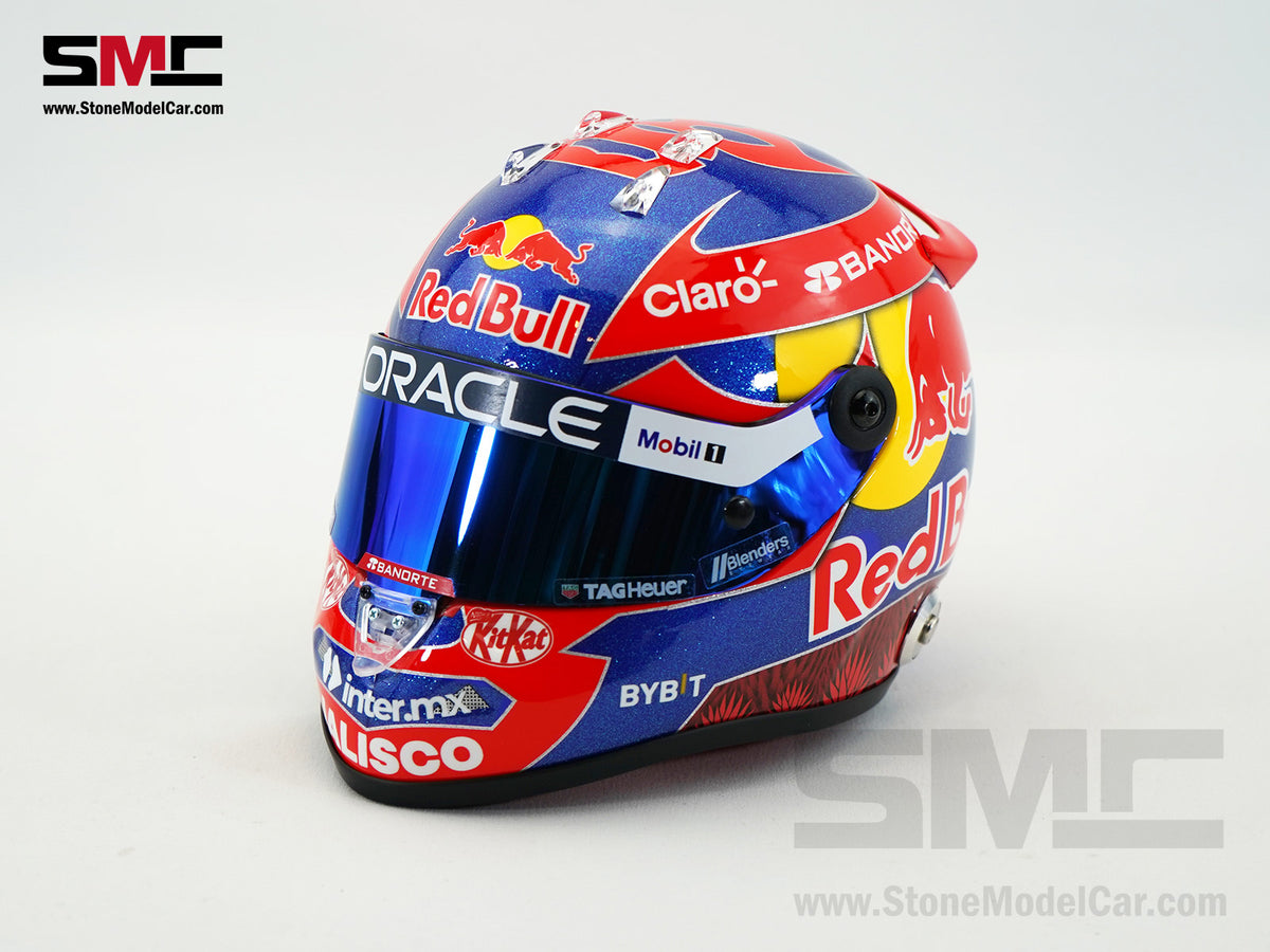 Red Bull F1 RB20 #11 Sergio Perez Mexico GP 2024 Home Race 1:2 Miniature Helmet Schuberth