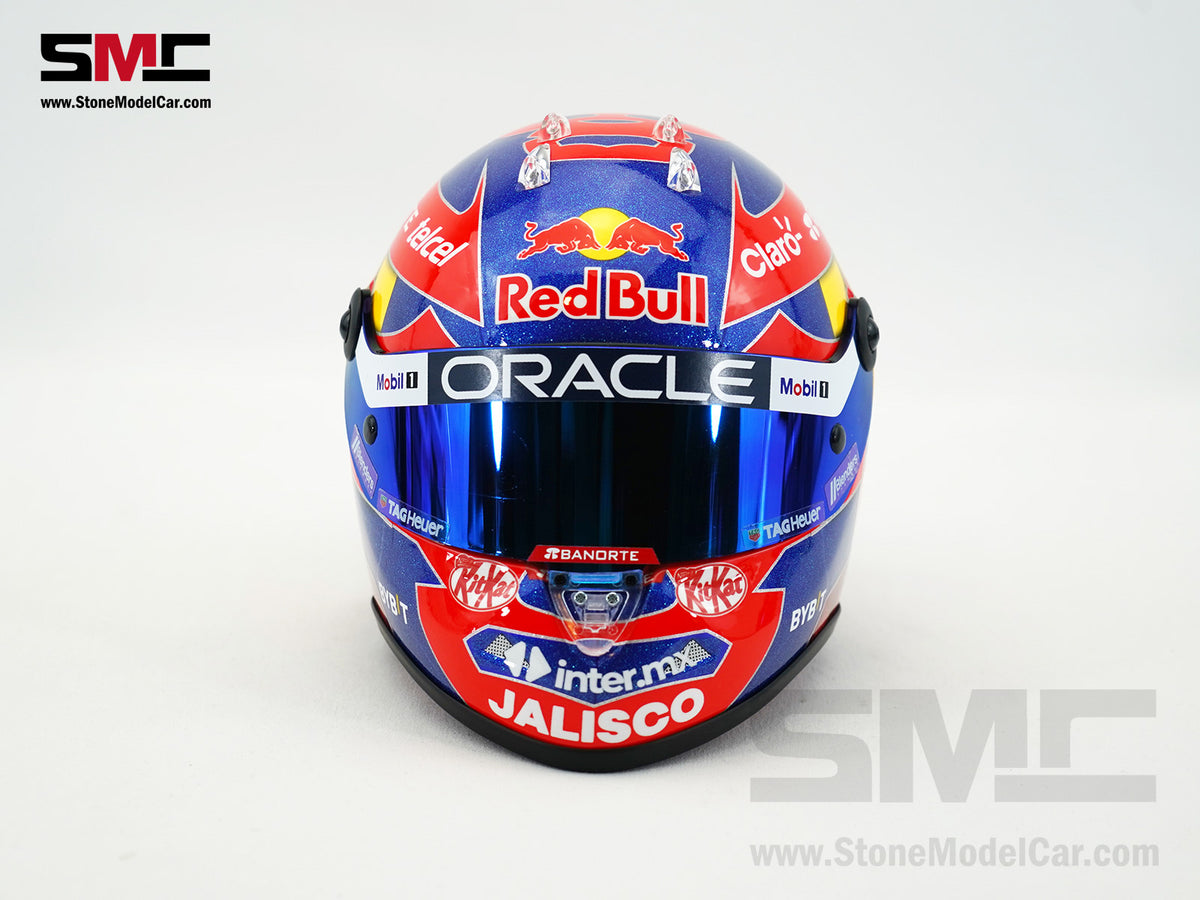 Red Bull F1 RB20 #11 Sergio Perez Mexico GP 2024 Home Race 1:2 Miniature Helmet Schuberth