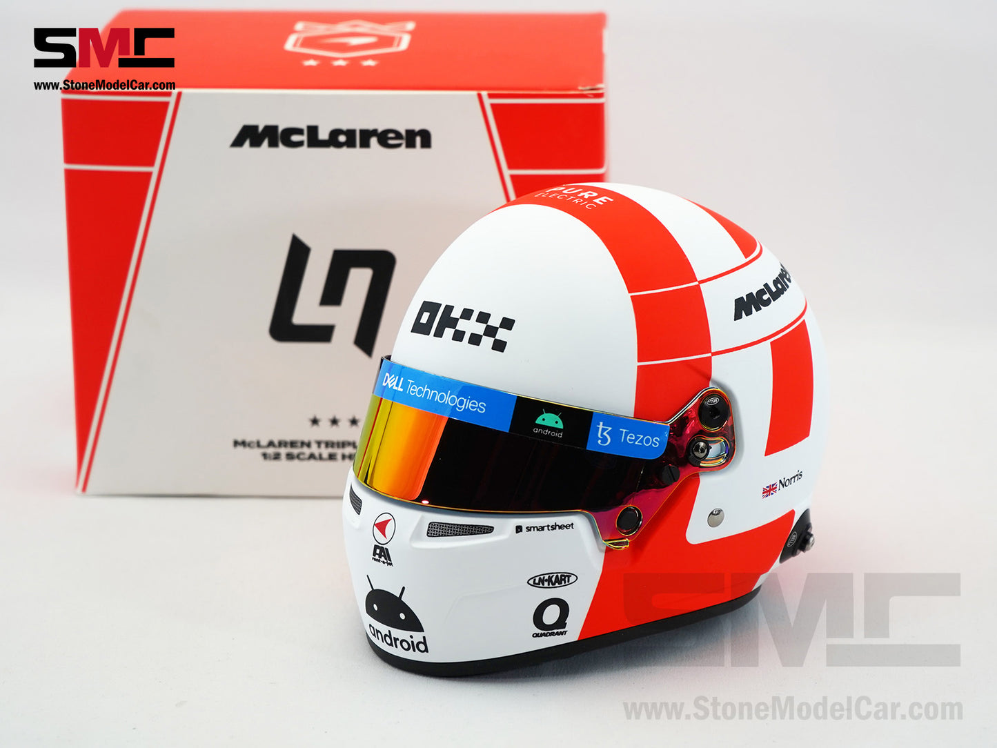 McLaren F1 MCL60 #4 Lando Norris 9th Monaco GP 2023 Special Livery BELL 1:2 Miniature Helmet