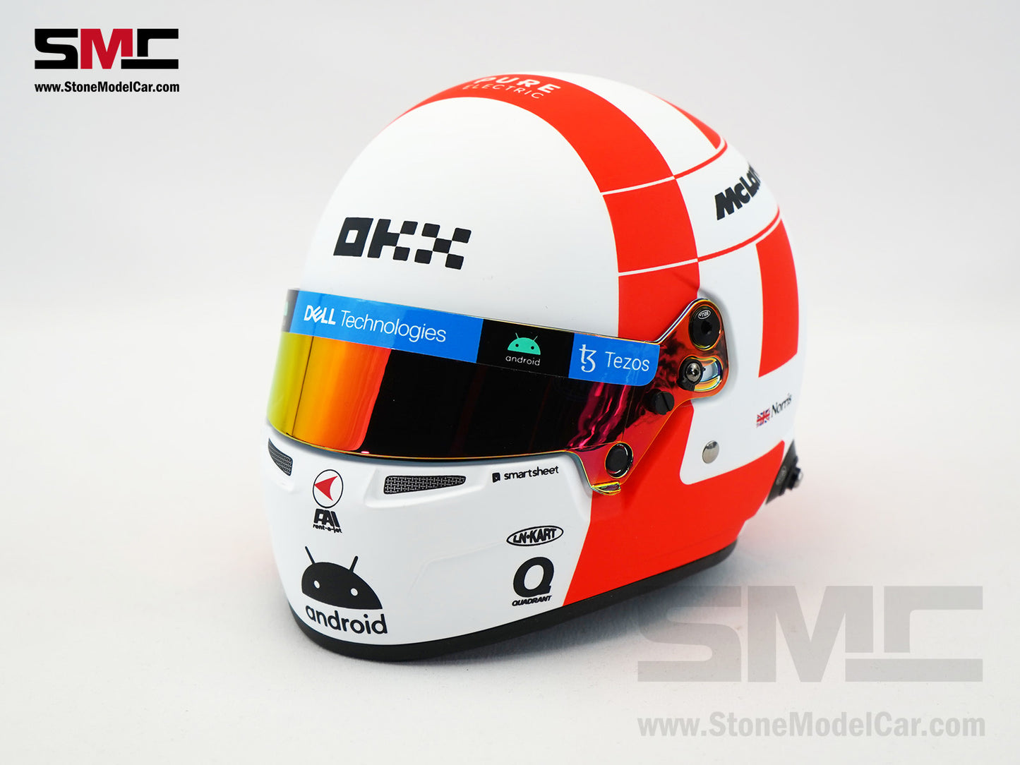 McLaren F1 MCL60 #4 Lando Norris 9th Monaco GP 2023 Special Livery BELL 1:2 Miniature Helmet