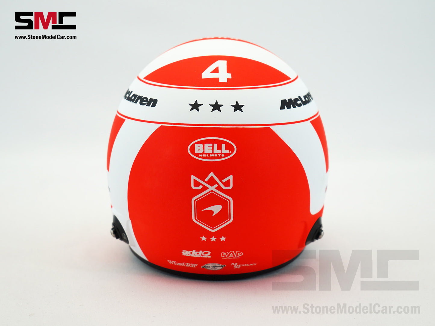 McLaren F1 MCL60 #4 Lando Norris 9th Monaco GP 2023 Special Livery BELL 1:2 Miniature Helmet