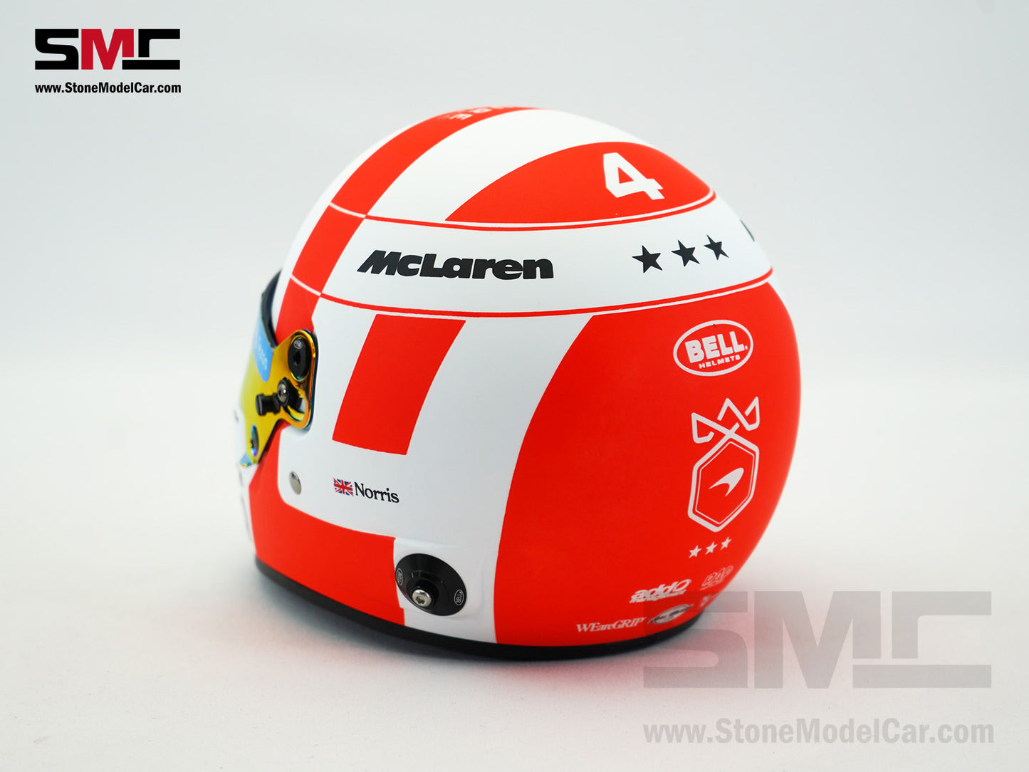 McLaren F1 MCL60 #4 Lando Norris 9th Monaco GP 2023 Special Livery BELL 1:2 Miniature Helmet