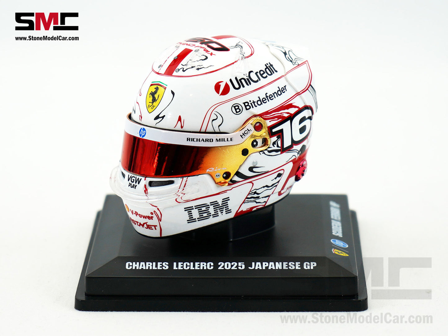 Ferrari HP F1 SF-25 #16 Charles Leclerc Japanese GP 2025 Looksmart 1:5 BELL Helmet